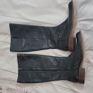 GEE WAWA Black Leather Size 6 Knee High Riding Boot Beautiful Style